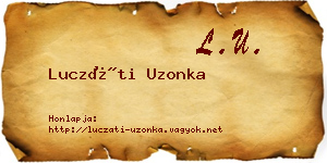 Luczáti Uzonka névjegykártya